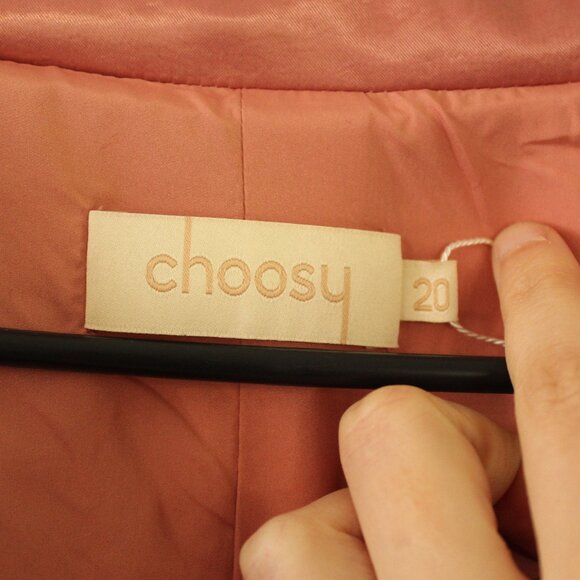 Choosy Pink Sunset Vibes Silky Blazer Dress Size 20 - Picture 8 of 11